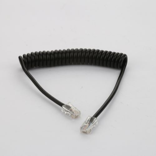 Coiled telephone cable