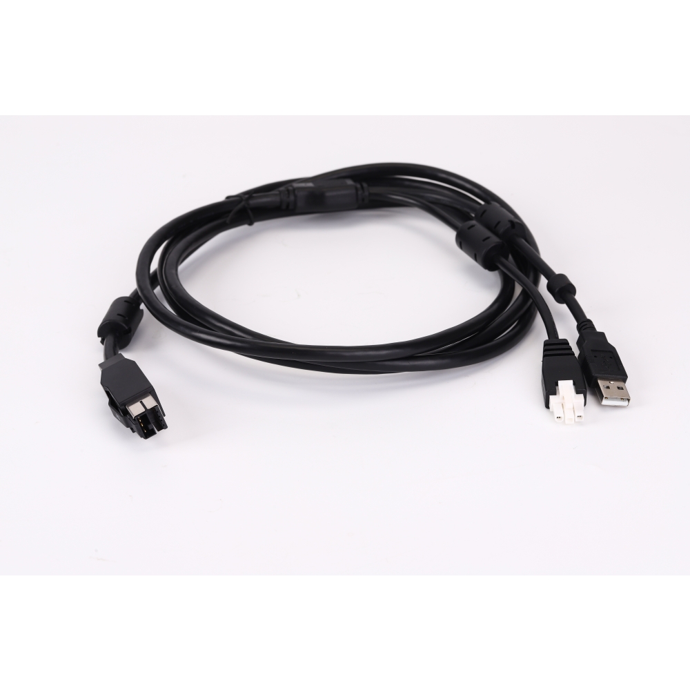 PoweredUSB cable 5V to USB-B male and 3P JST connector