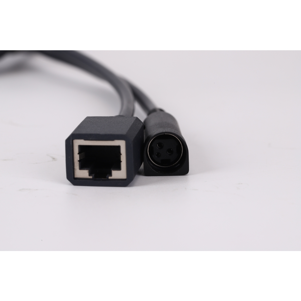 Customized cable assemble DB 9P to RJ45 and 3P DIN